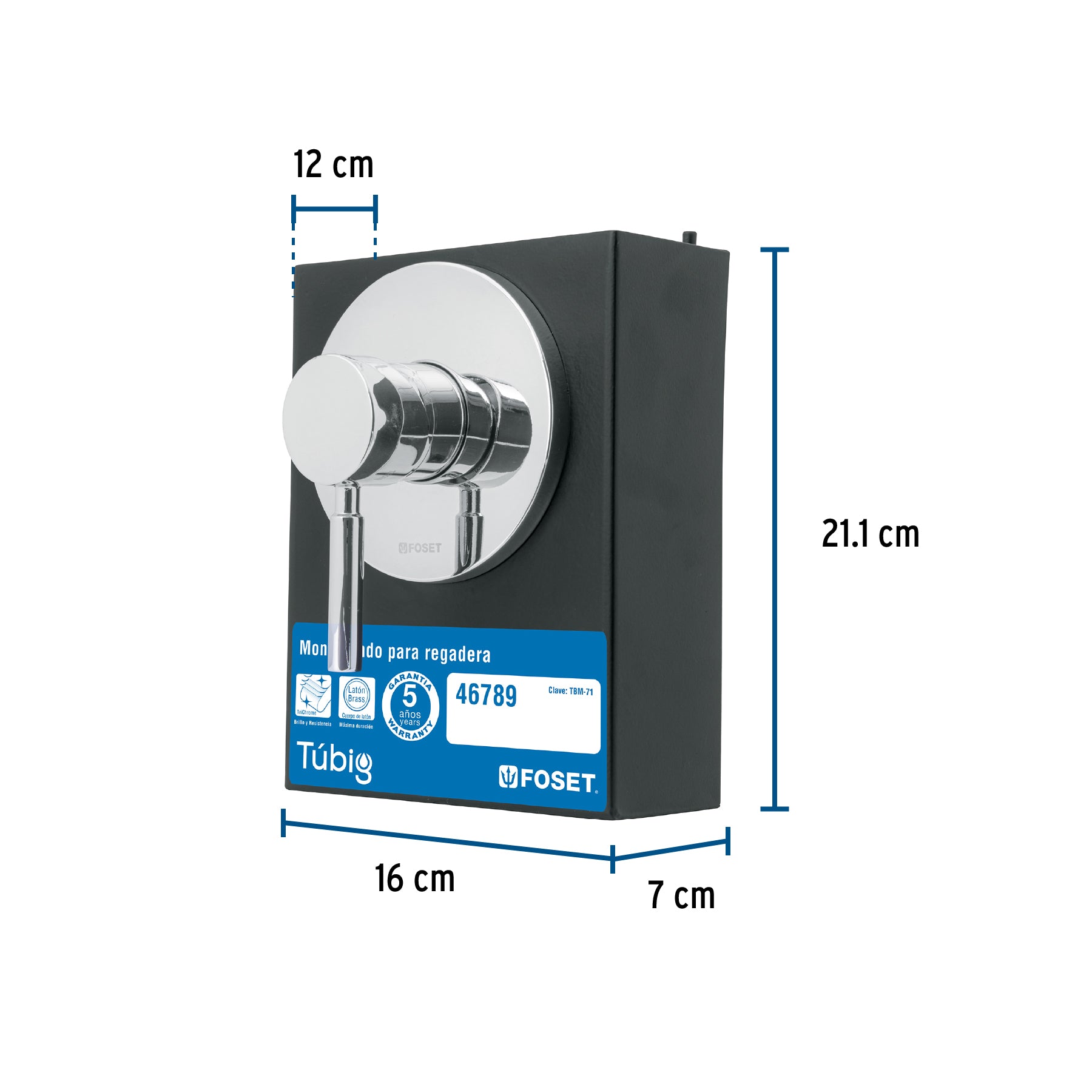 Exhibidor con monomando para regadera TBM-71, Foset, 55998