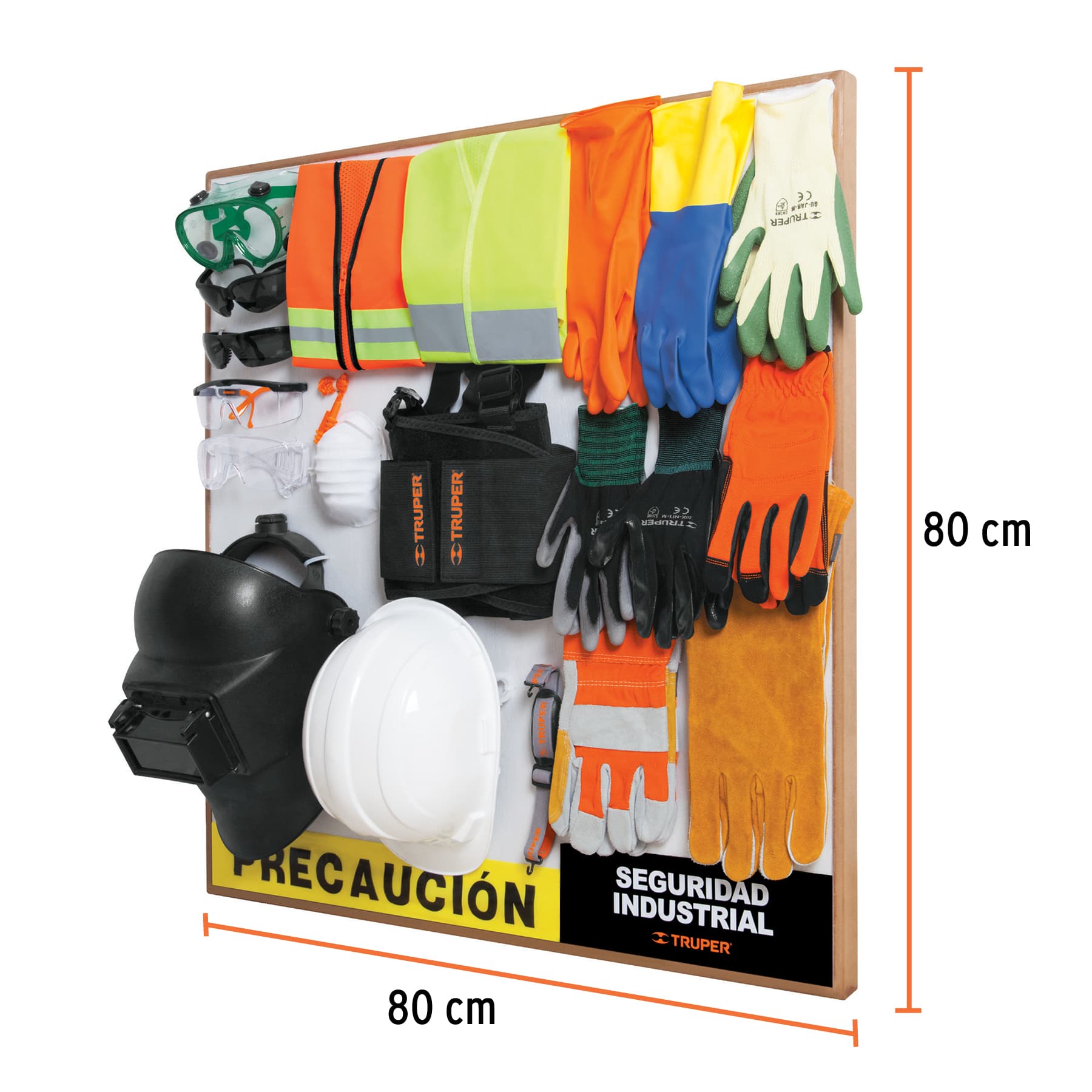 Exhibidor de Seguridad industrial, 80x80 cm, 1 tablero, 55913