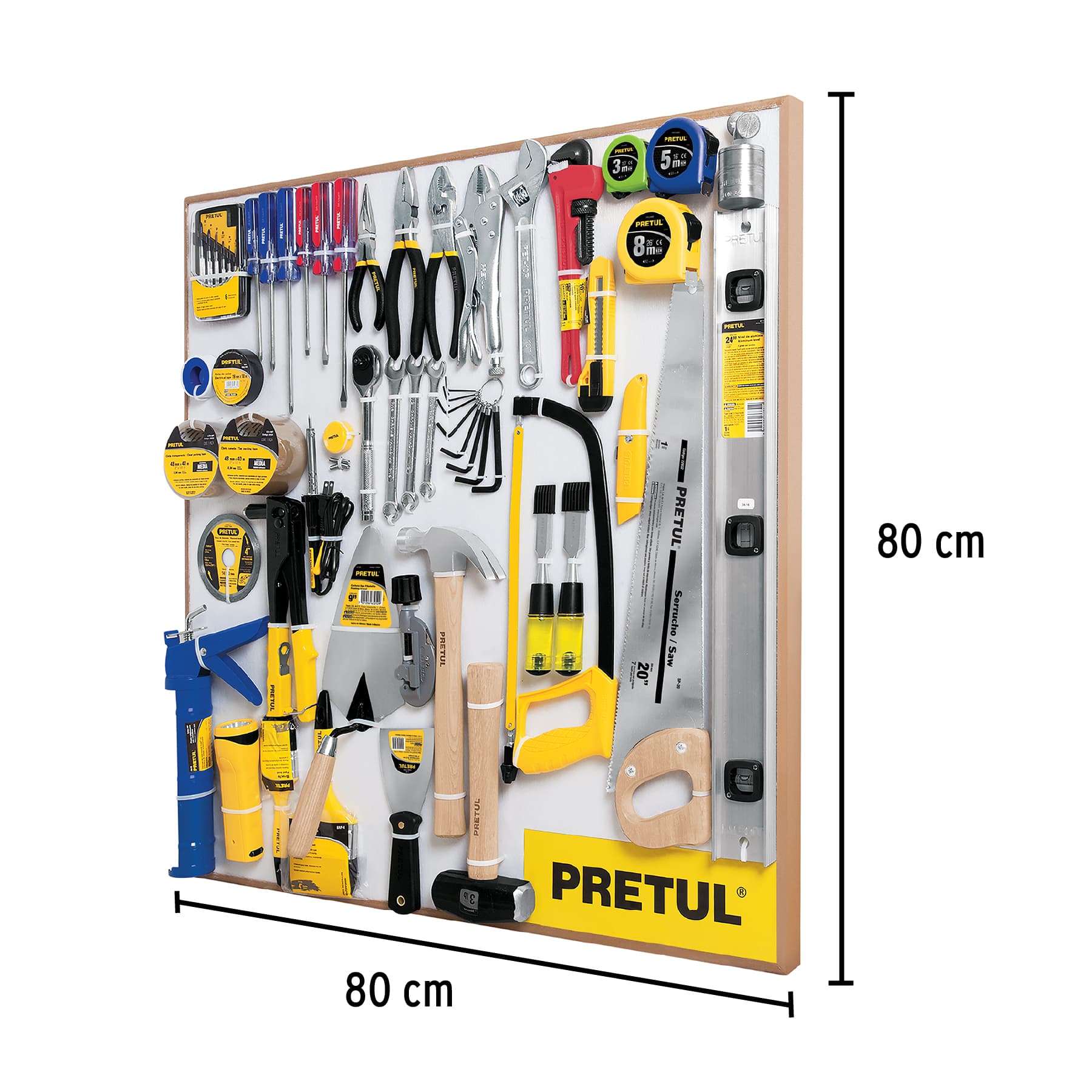 Exhibidor Pretul, 80x80 cm, 1 tablero, 55914