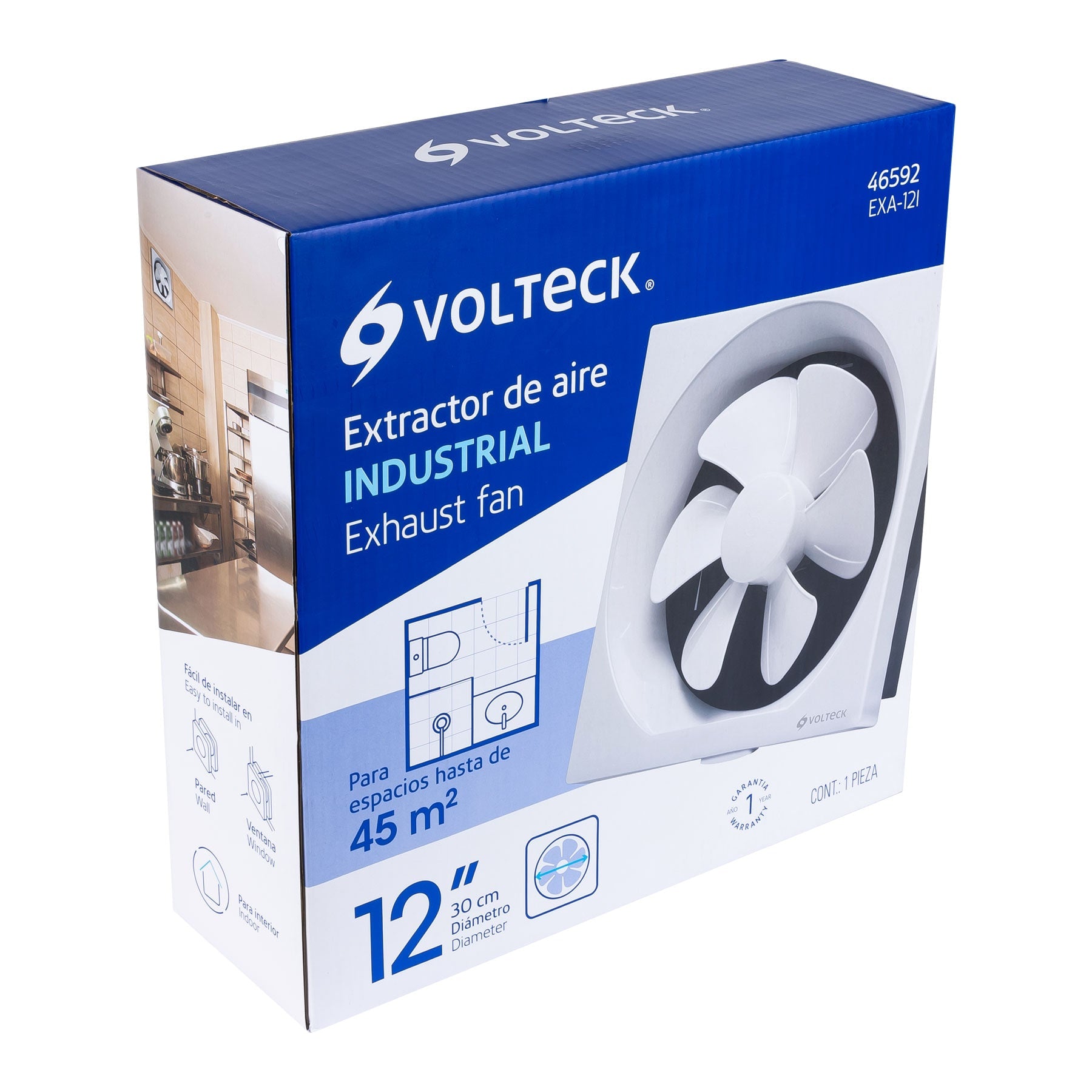 Extractor Industrial de aire 12', Volteck, 46592