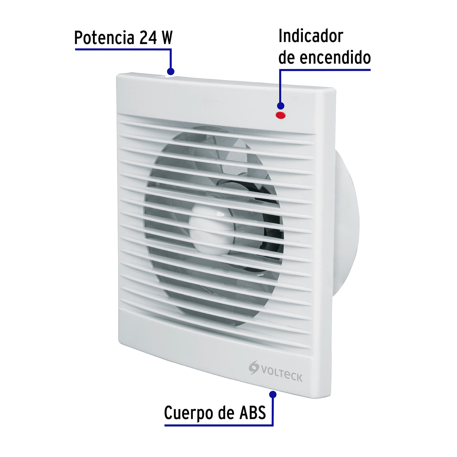 Extractor de aire de 6', blanco, Volteck, 48532