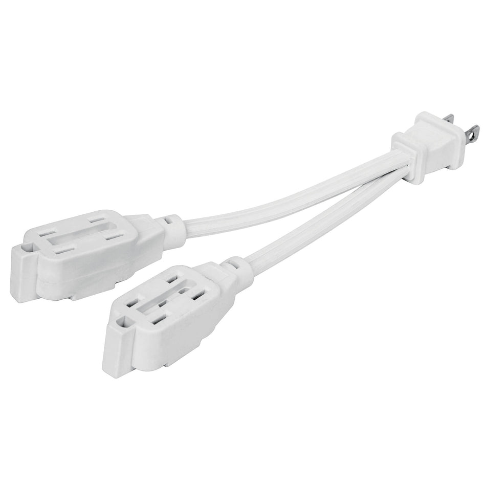 Mini extensión eléctrica doméstica dual 10 cm, blanca Caja con 12, 46353