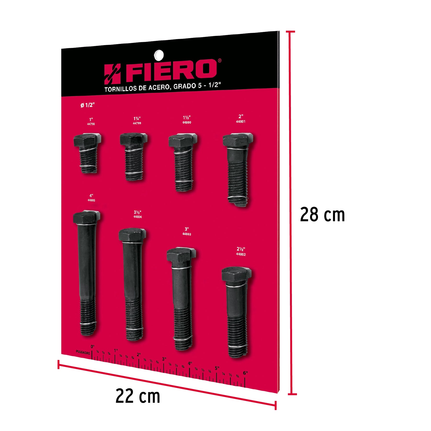 Exhibidor Fiero de tornillos #3, grado 5, 55700