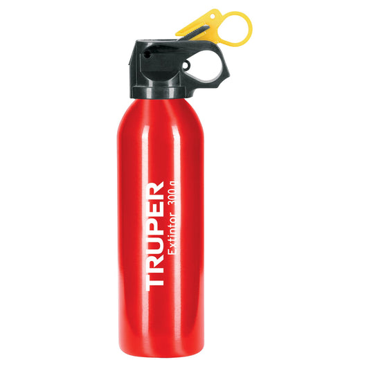 Extintor portátil desechable 300 g, polvo tipo ABC, Truper Caja con 2, 101173
