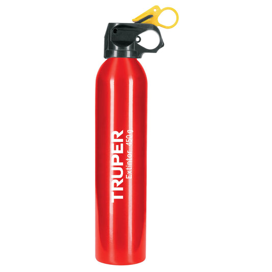 Extintor portátil desechable 450 g, polvo tipo ABC, Truper Caja con 2, 101174
