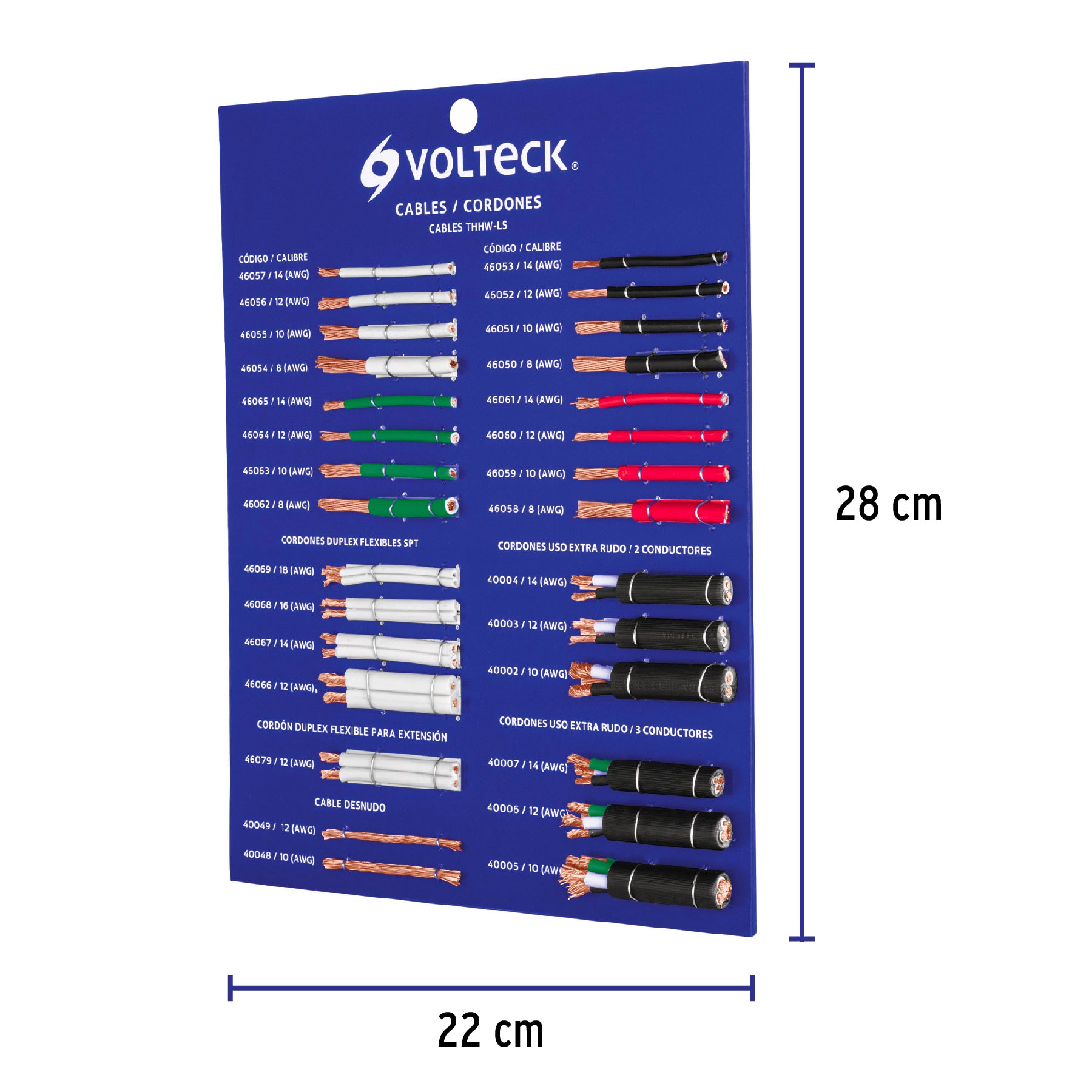 Exhibidor Volteck de cables y cordones, 55886