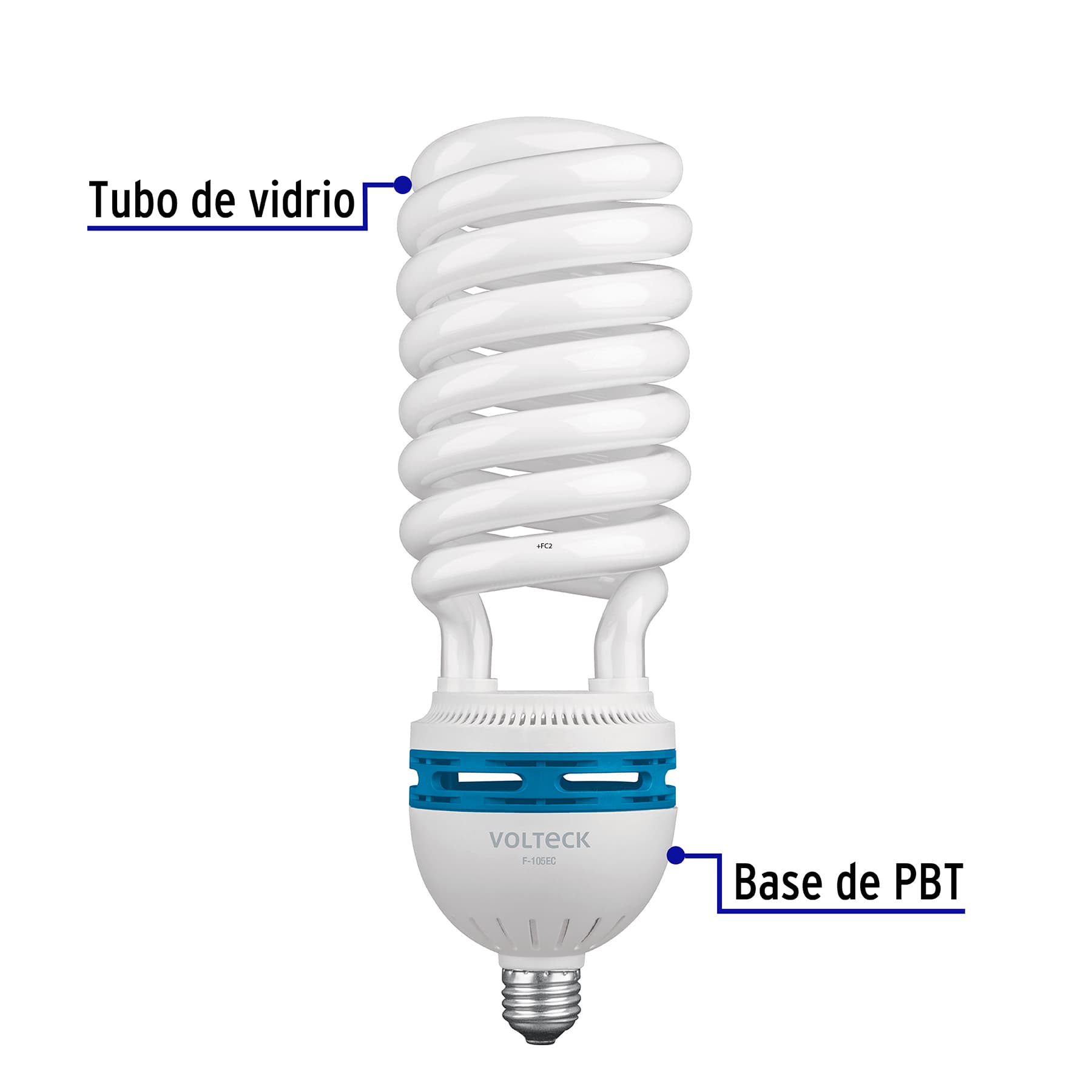 Lámpara espiral T5 105 W alta potencia luz de día, caja, 47101