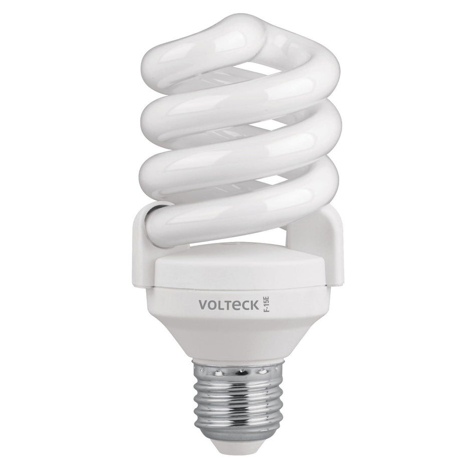 Lámpara espiral T4 15 W luz de día en blíster, Volteck Caja con 8, 48212