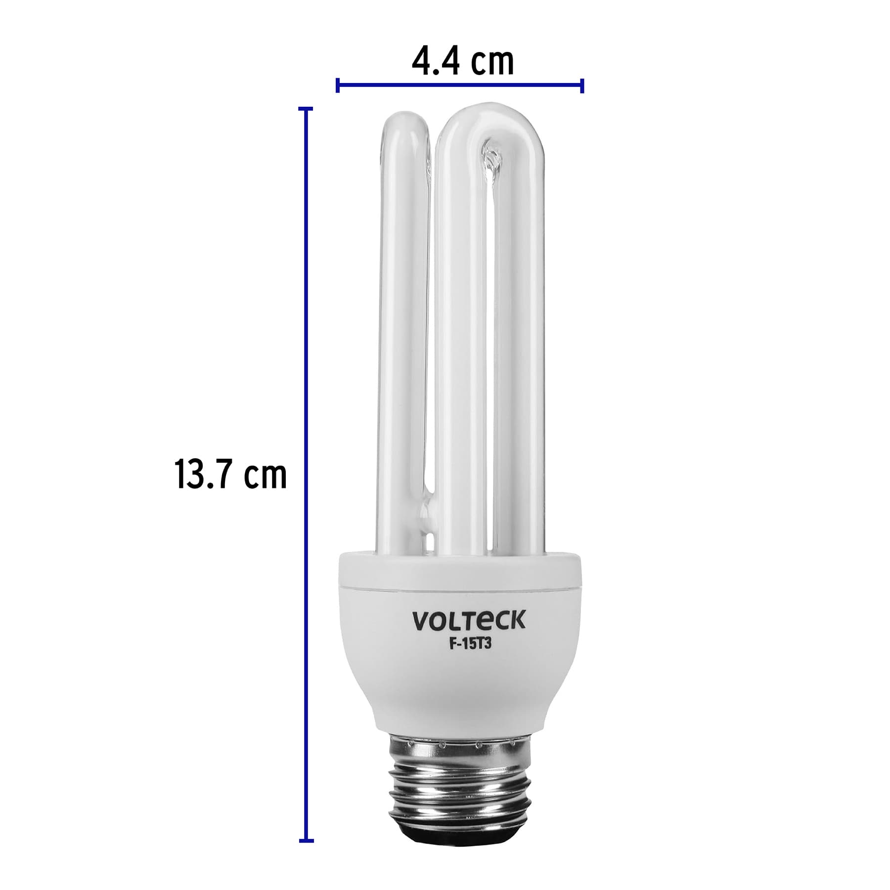 Lámpara triple T3 15 W luz de día en blíster, Volteck, 46844