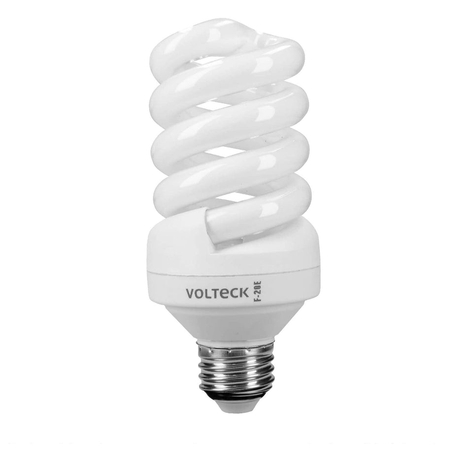 Lámpara espiral T4 20 W luz de día en blíster, Volteck Caja con 8, 48213