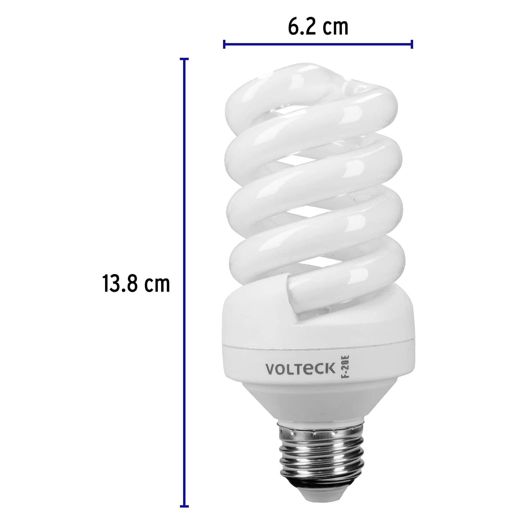 Lámpara espiral T4 20 W luz de día en blíster, Volteck, 48213