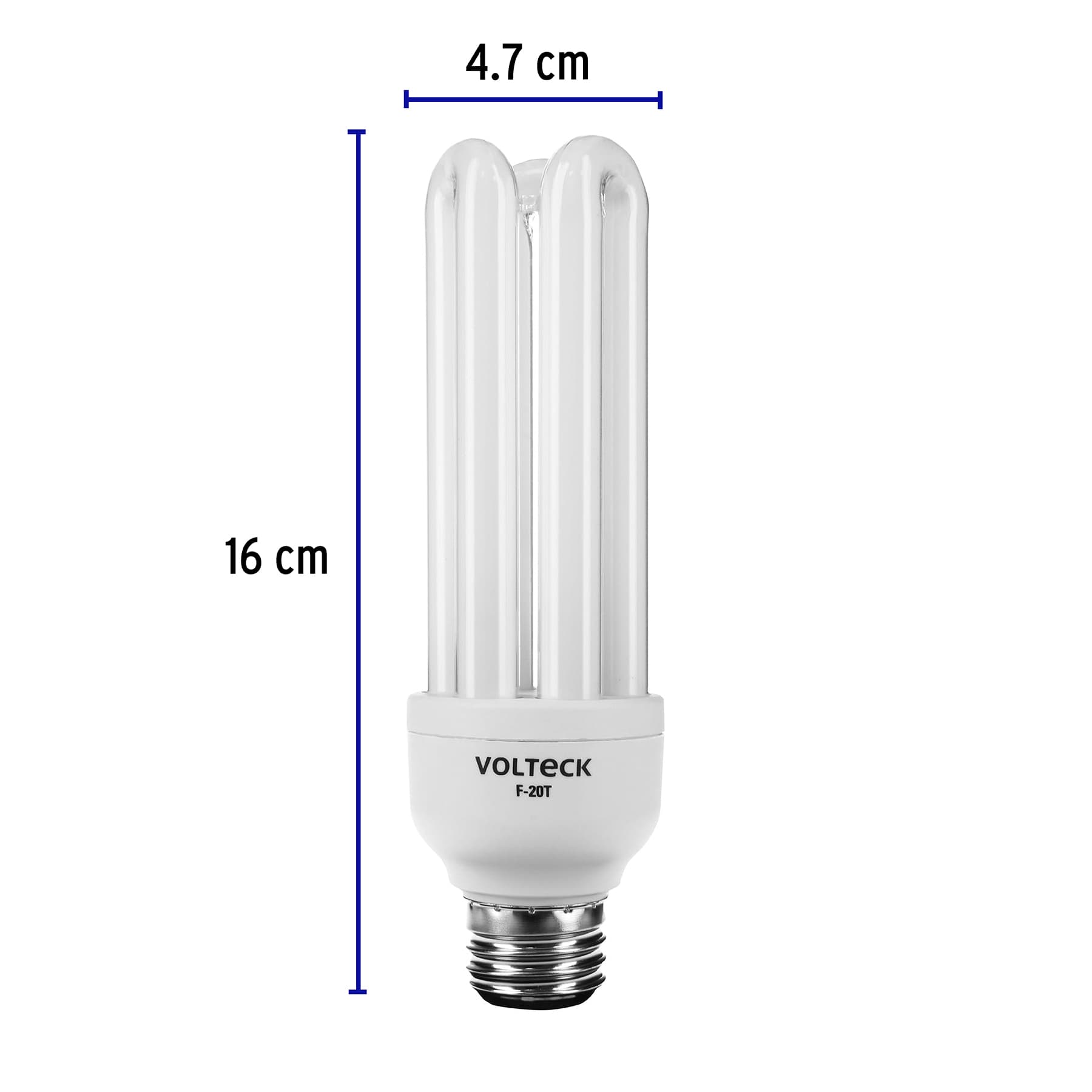 Lámpara triple T4 20 W luz de día en blíster, Volteck, 48226