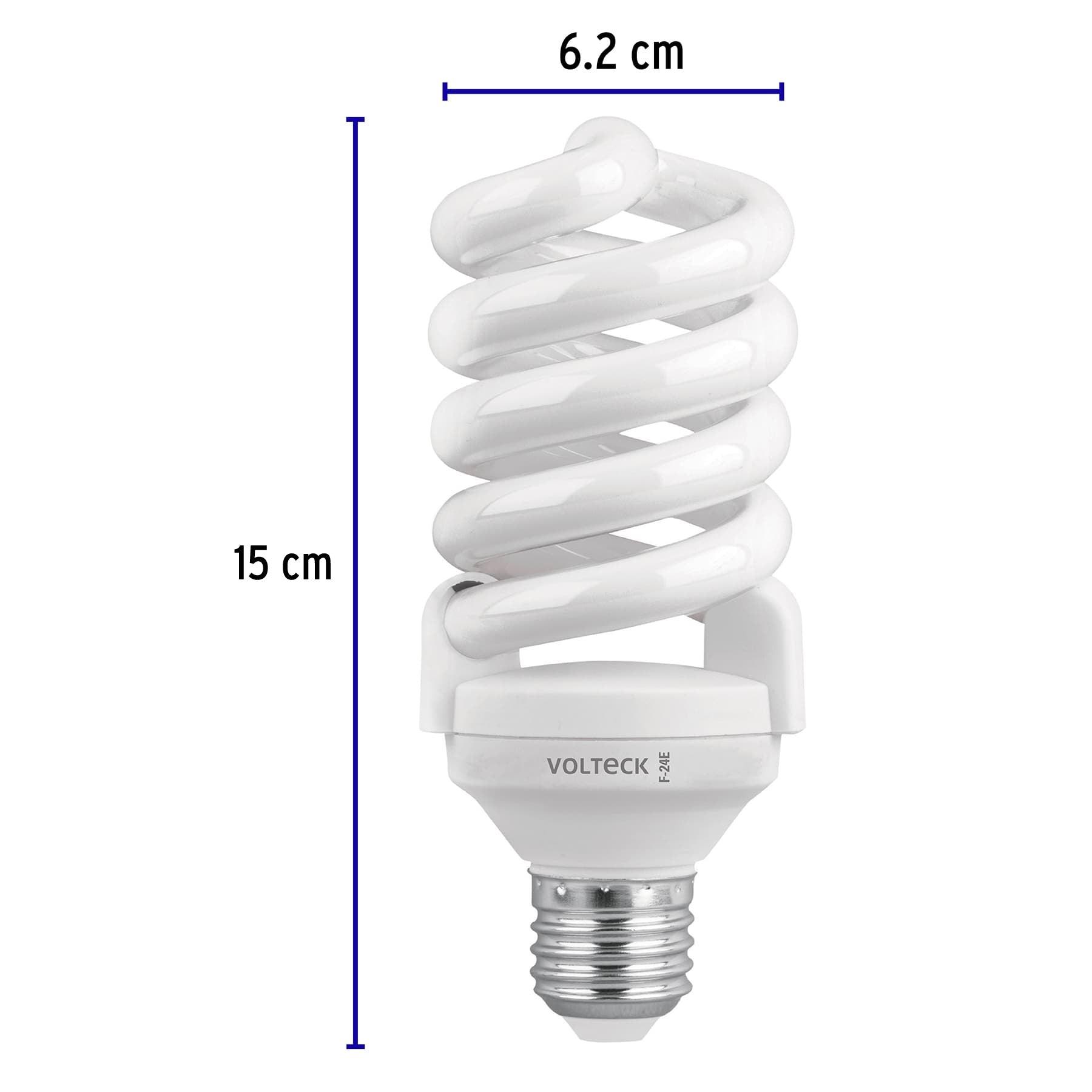 Lámpara espiral T4 24 W luz de día en blíster, Volteck, 48215