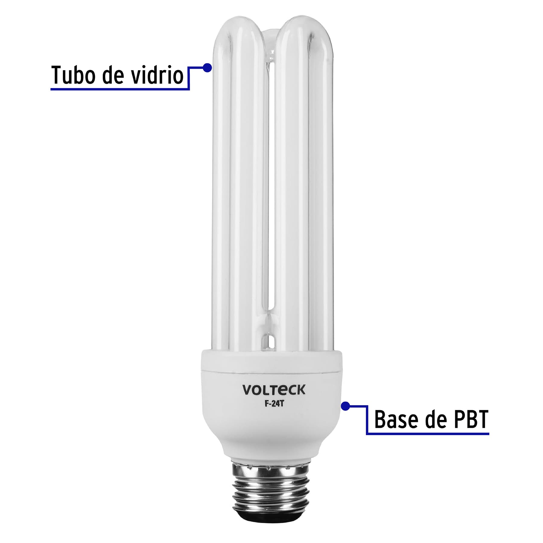 Lámpara triple T4 24 W luz de día en blíster, Volteck, 48227