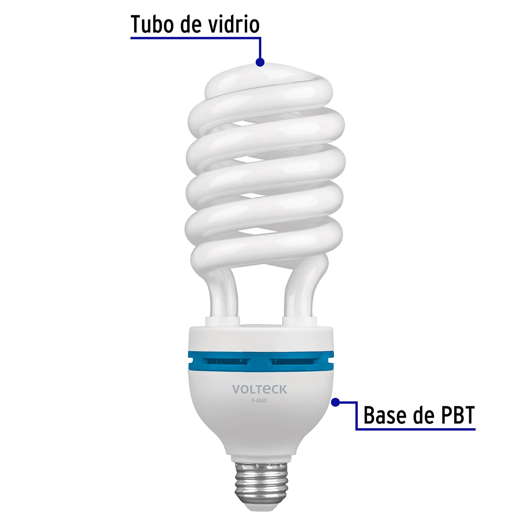 Lámpara espiral T5 45 W alta potencia luz de día, caja, 47100