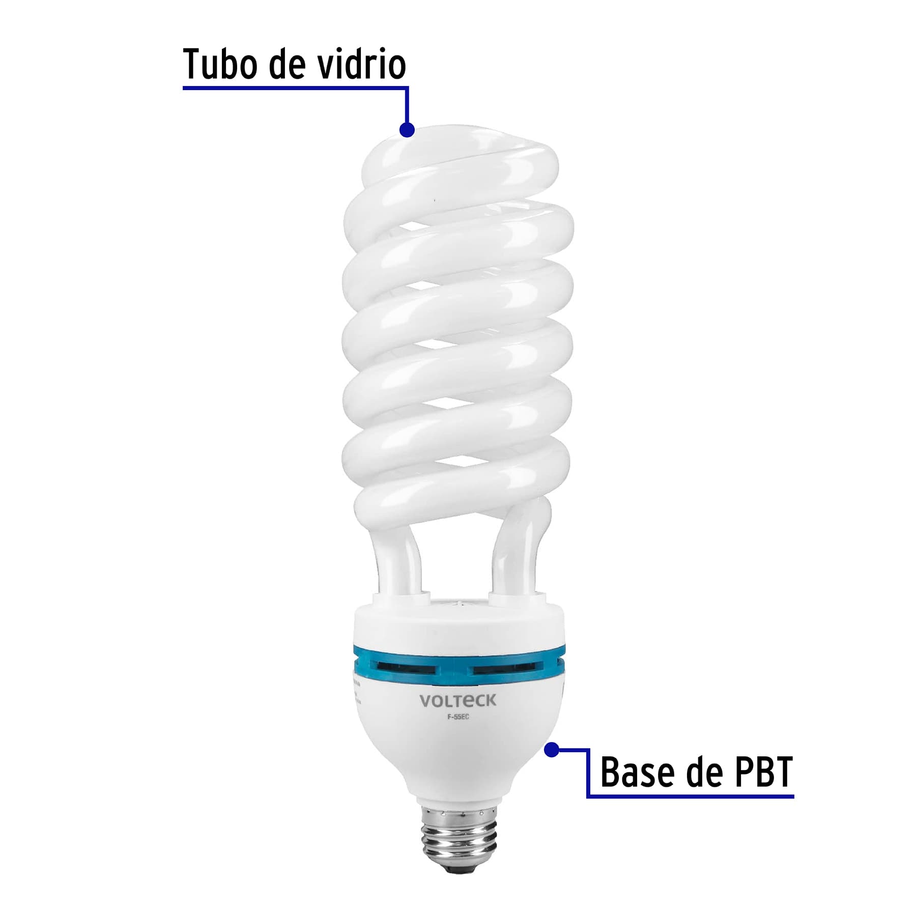 Lámpara espiral T5 55 W alta potencia luz de día, caja, 48216