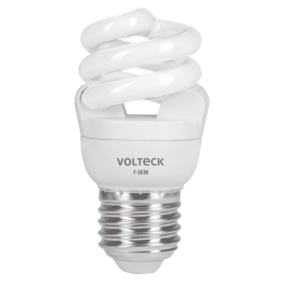Lámpara espiral mini T2 5 W luz de día en blíster, Volteck Caja con 8, 48200
