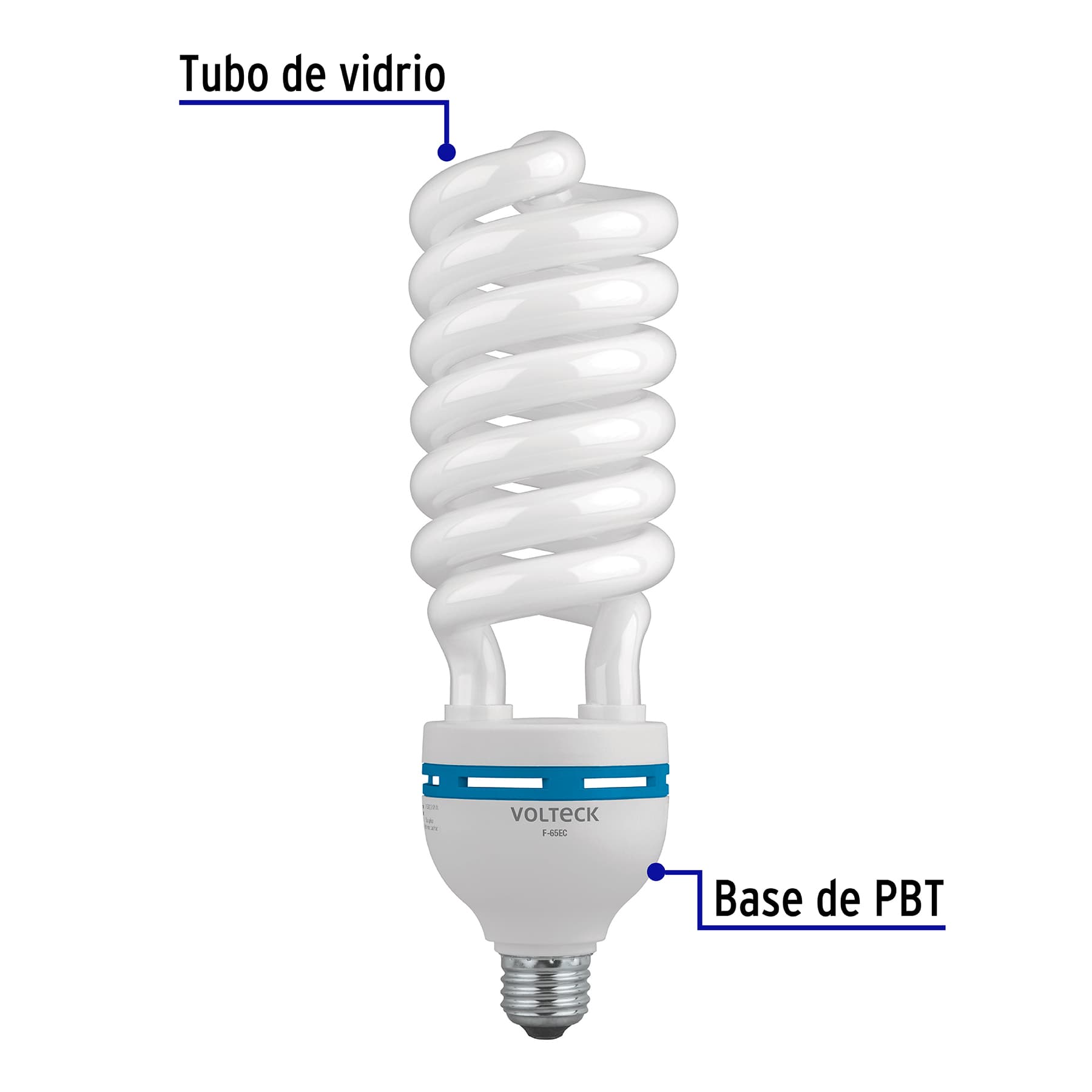 Lámpara espiral T5 65 W alta potencia luz de día, caja, 48217