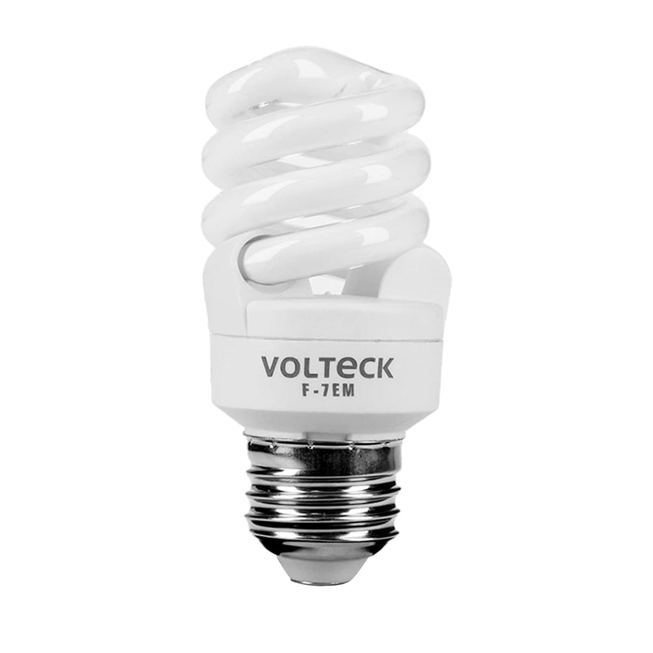 Lámpara espiral mini T2 7 W luz de día en blíster, Volteck Caja con 8, 48202
