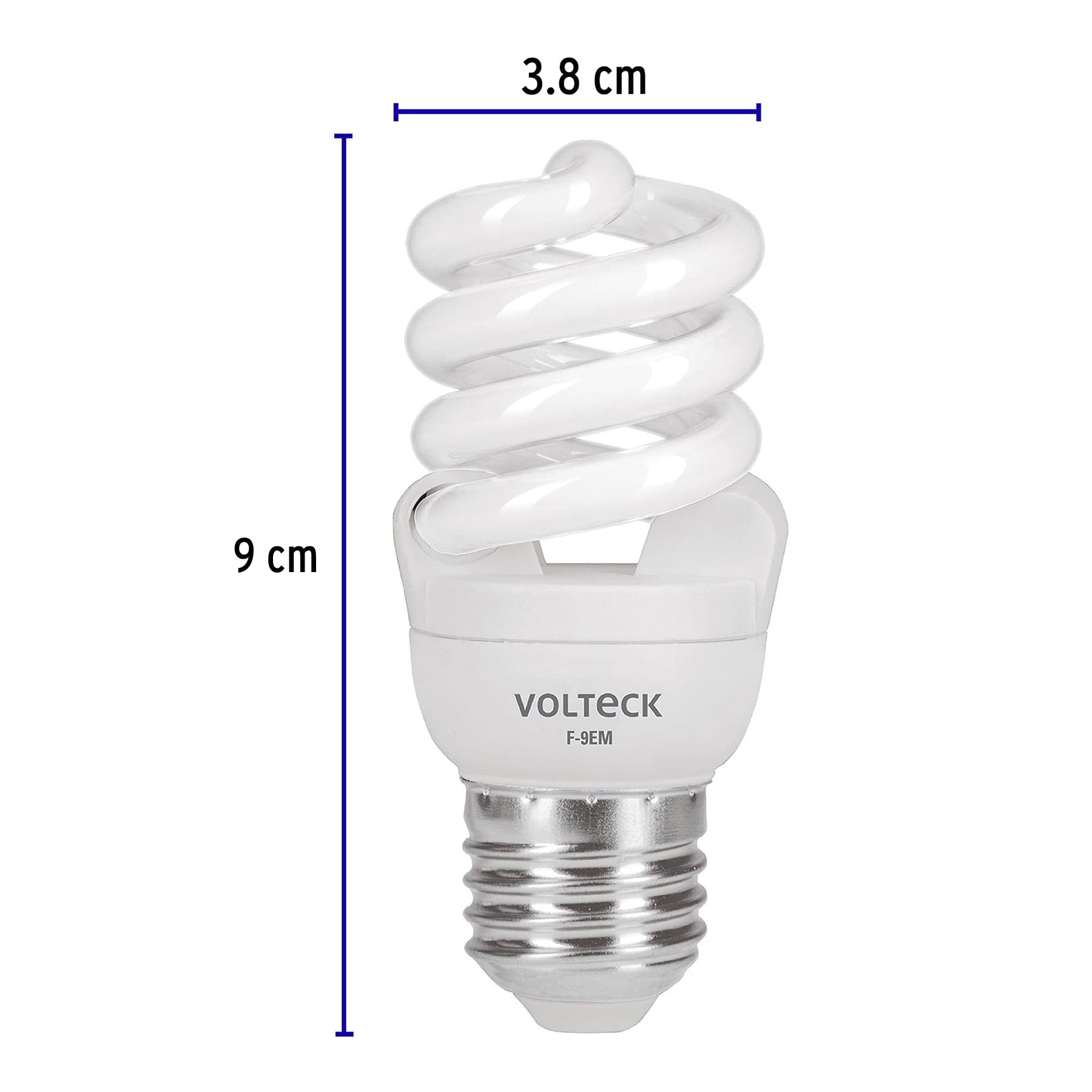 Pack de 4 lámparas espiral mini T2 9 W luz de día, en caja, 48508