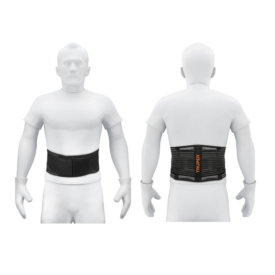 Faja lumbar tipo cinturón de malla transpirable, G, Truper Caja con 2, 11962