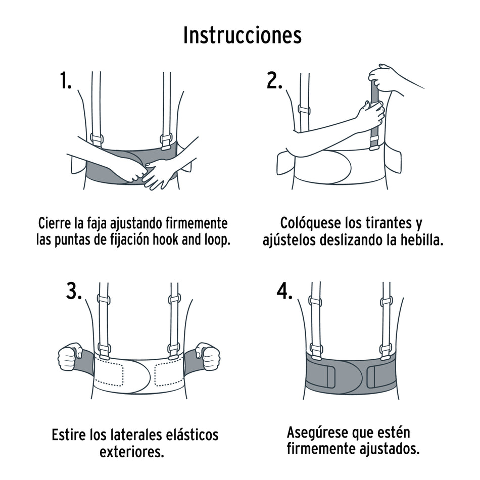 Faja lumbar naranja c/cintas de alta visibilidad, G, Truper Caja con 2, 100357