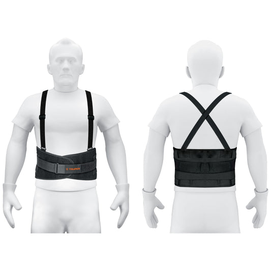 Faja lumbar con tercer cinturón, talla M, Truper Caja con 2, 14216