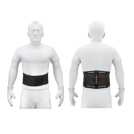 Faja lumbar tipo cinturón de malla transpirable, CH, Truper Caja con 2, 11960