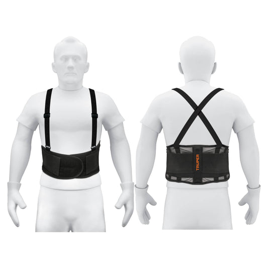 Faja lumbar de malla transpirable, talla CH, Truper Caja con 2, 11964