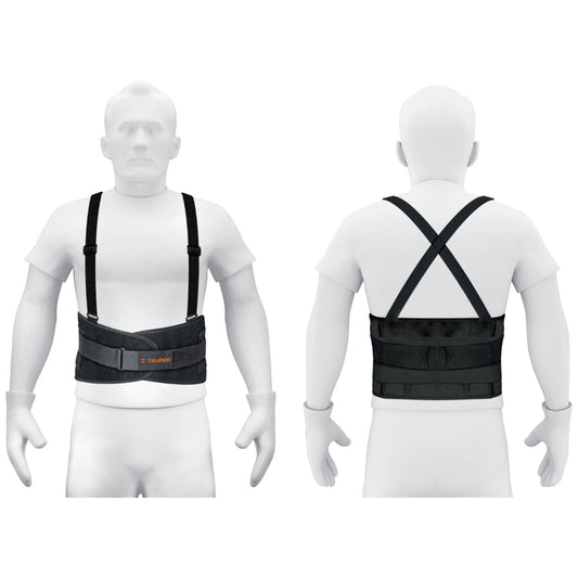 Faja lumbar con tercer cinturón, talla CH, Truper Caja con 2, 10955