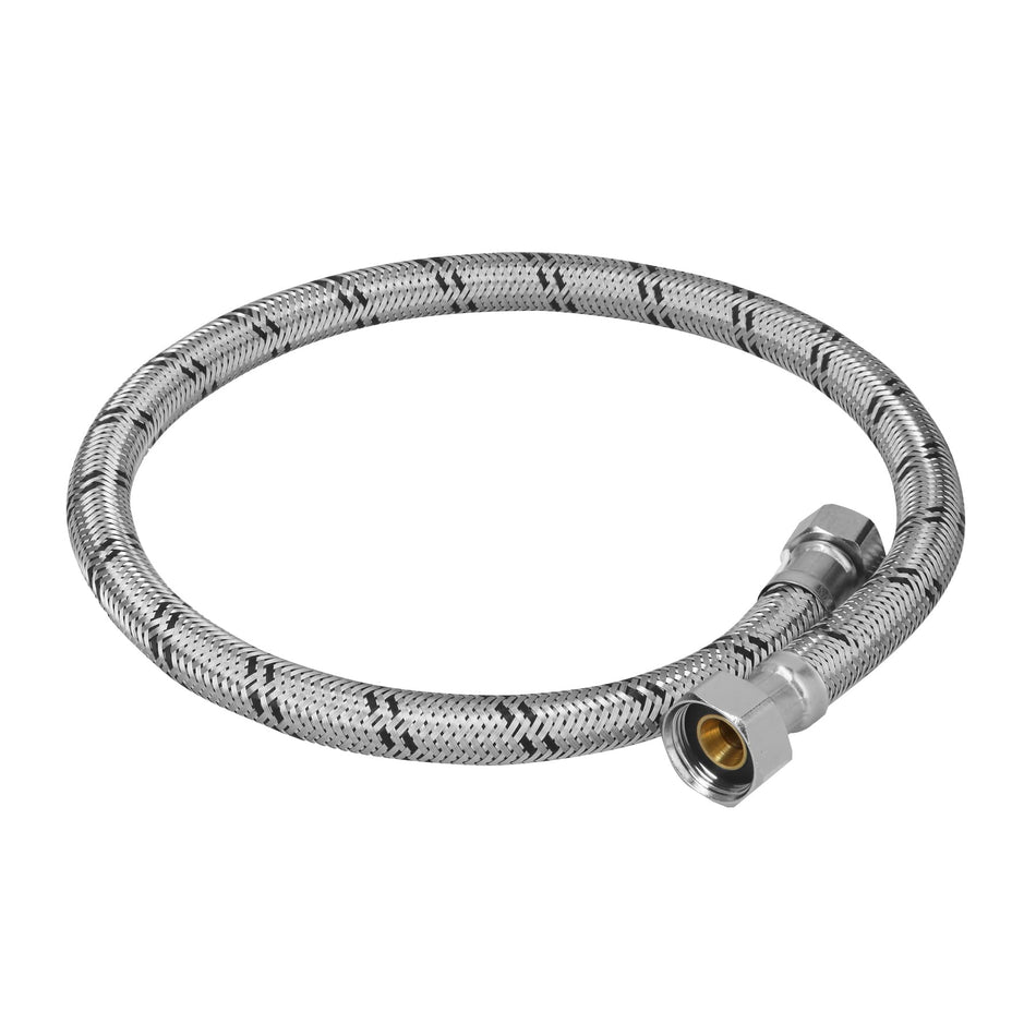 Manguera para boiler, acero inox, 1/2'x3/4', 80 cm, Foset Caja con 6, 49134