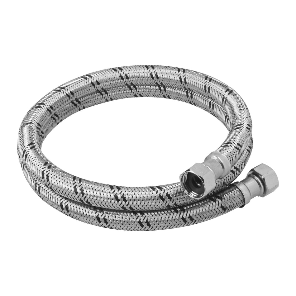 Manguera para boiler, acero inox, 1/2'x1/2', 120 cm, Foset Caja con 6, 48967