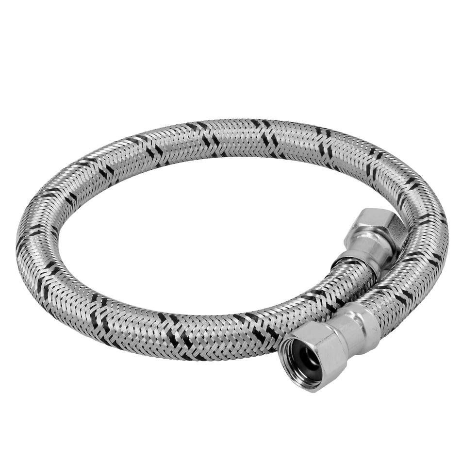 Manguera para boiler, acero inox, 1/2'x1/2', 60 cm, Foset Caja con 6, 48965