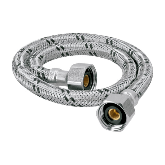 Manguera lavabo/fregadero, acero inox, 1/2' x 1/2', 55 cm Caja con 6, 49182