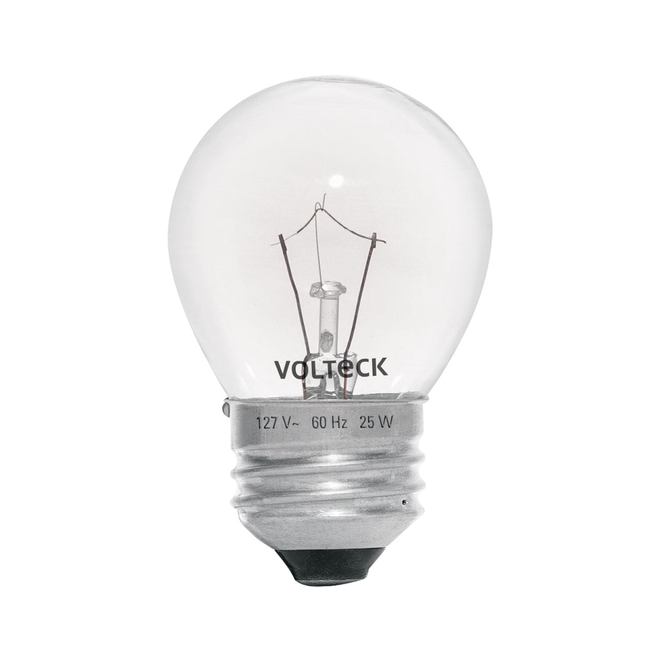 Foco incandescente 25W para horno/refrigerador, transparente Caja con 10, 49384