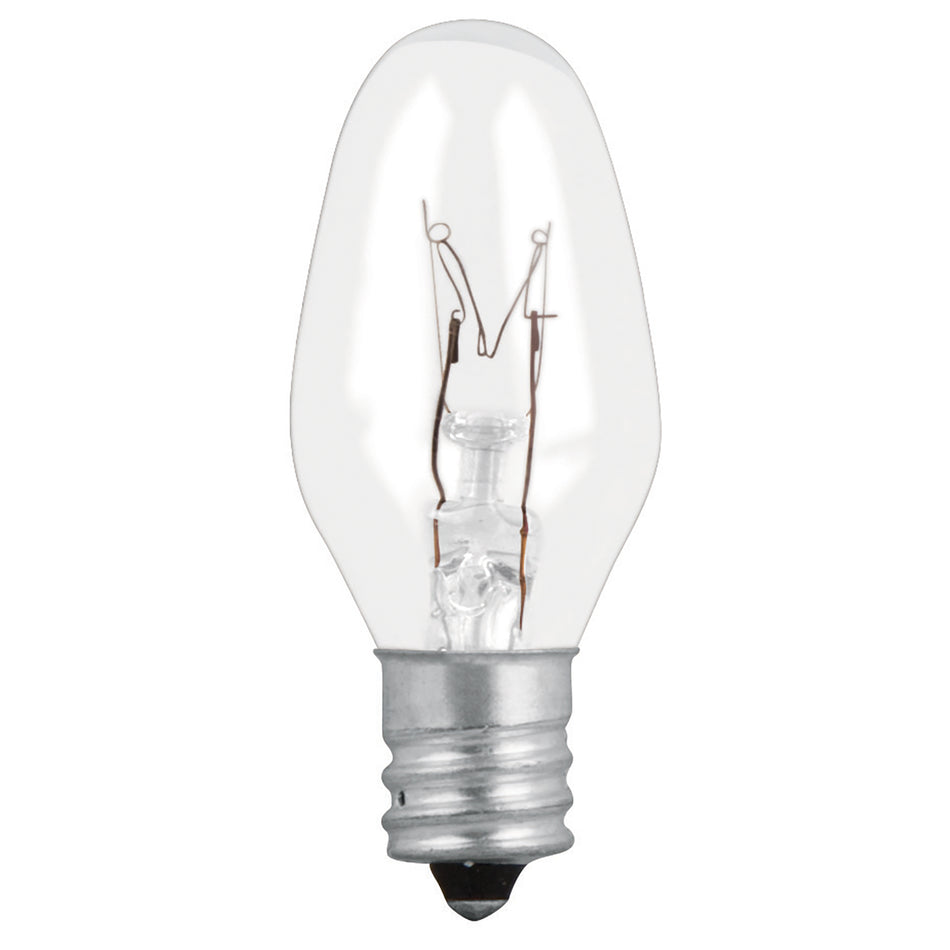 focos incandescentes transparentes base E12 7.5W Caja con 50, 46823