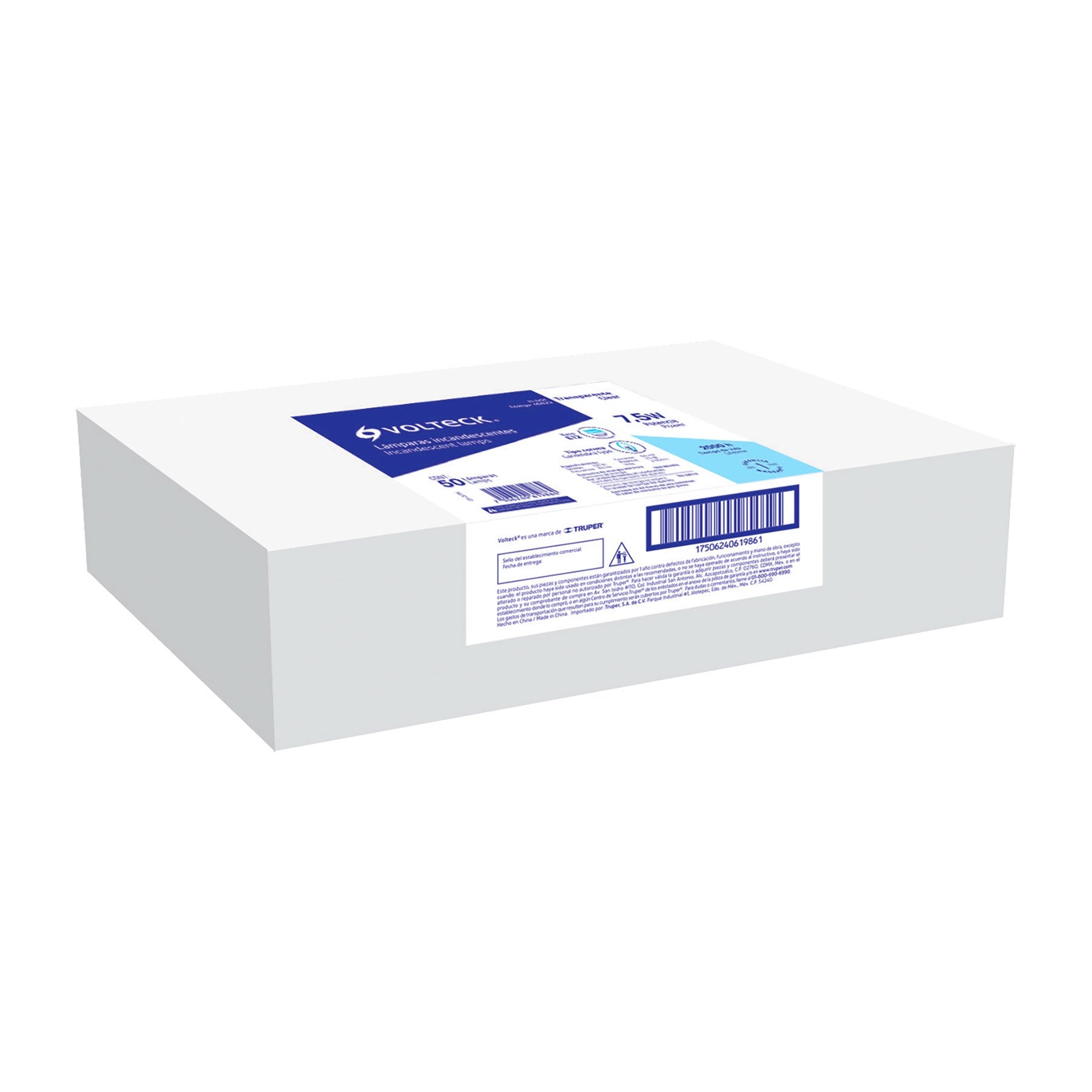 Caja con 50 focos incandescentes transparentes base E12 7.5W, 46823