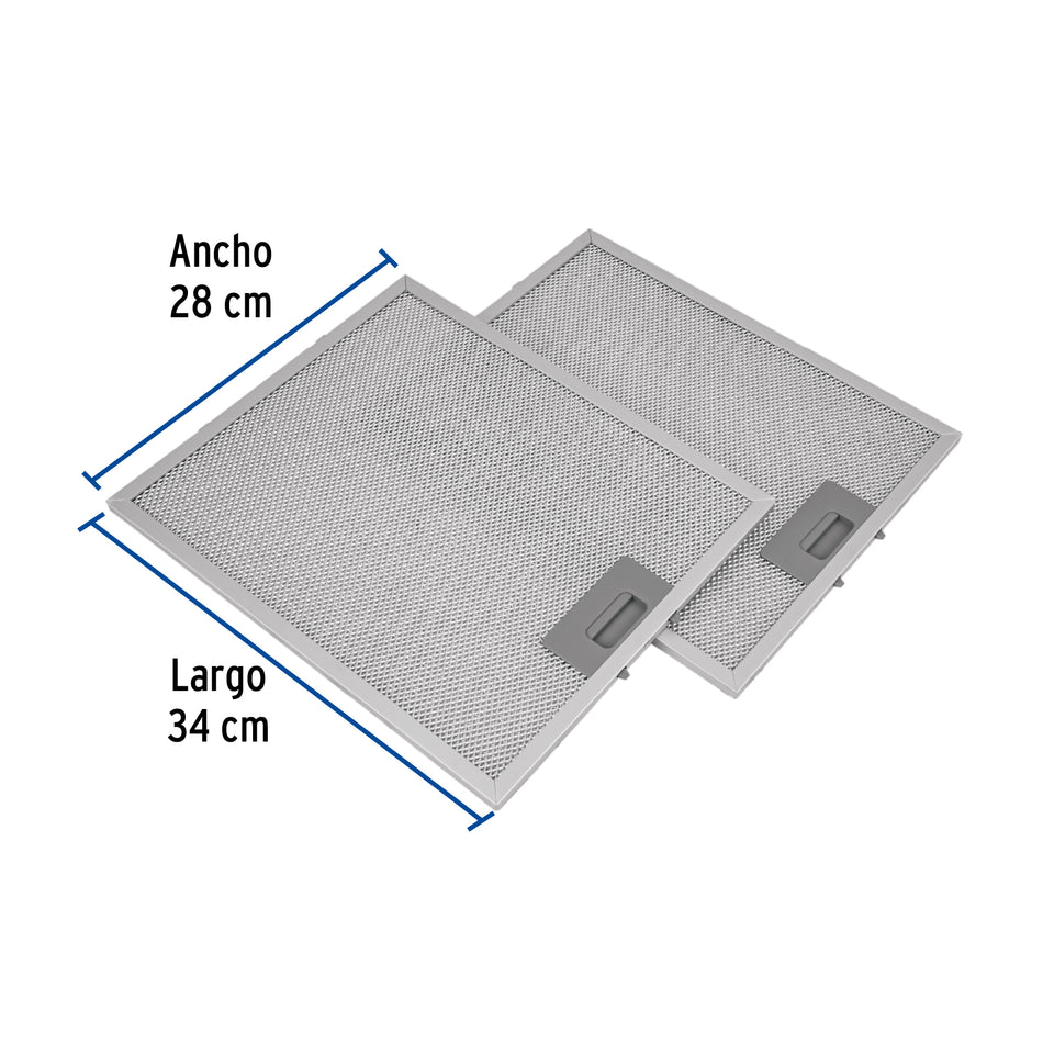 Juego de 2 filtros de aluminio para campana CAME-60, 46898