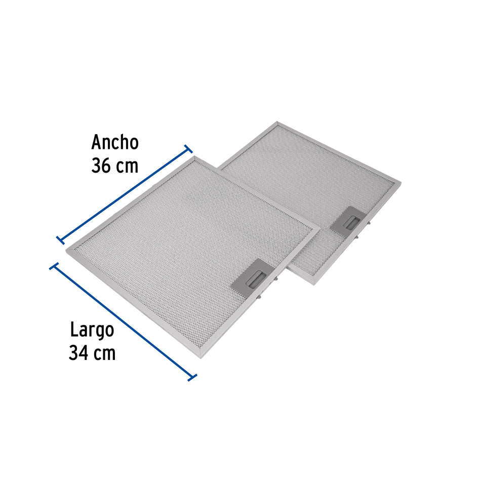 Juego de 2 filtros de aluminio para campana CAME-75, 46897