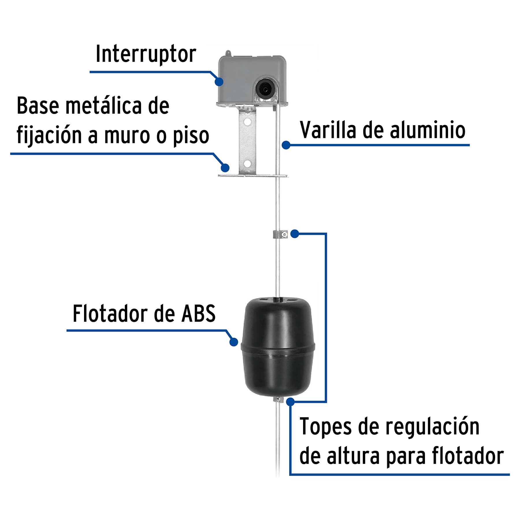 Interruptor eléctrico para flotador, Foset, 46379