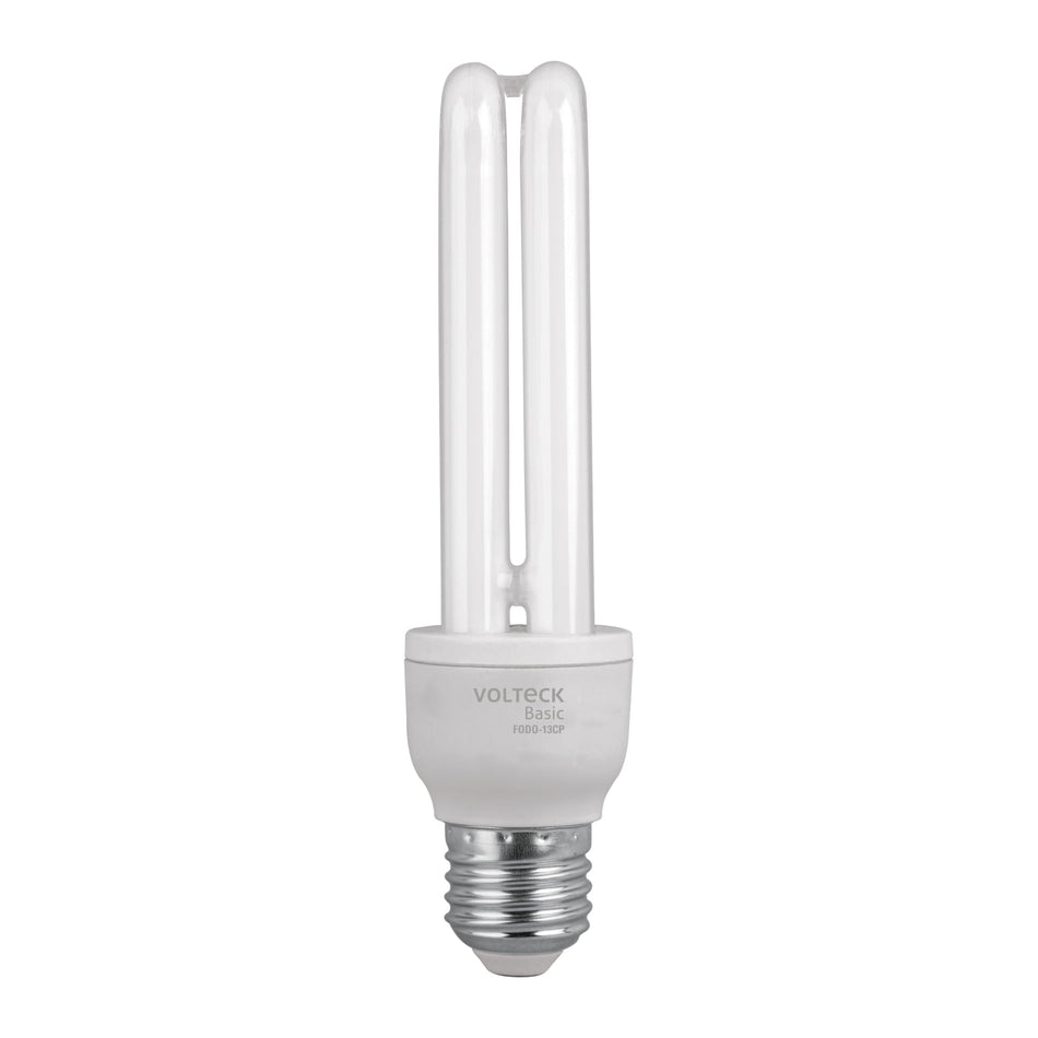 Lámpara doble T4 13 W luz cálida en caja, Volteck Caja con 10, 20110