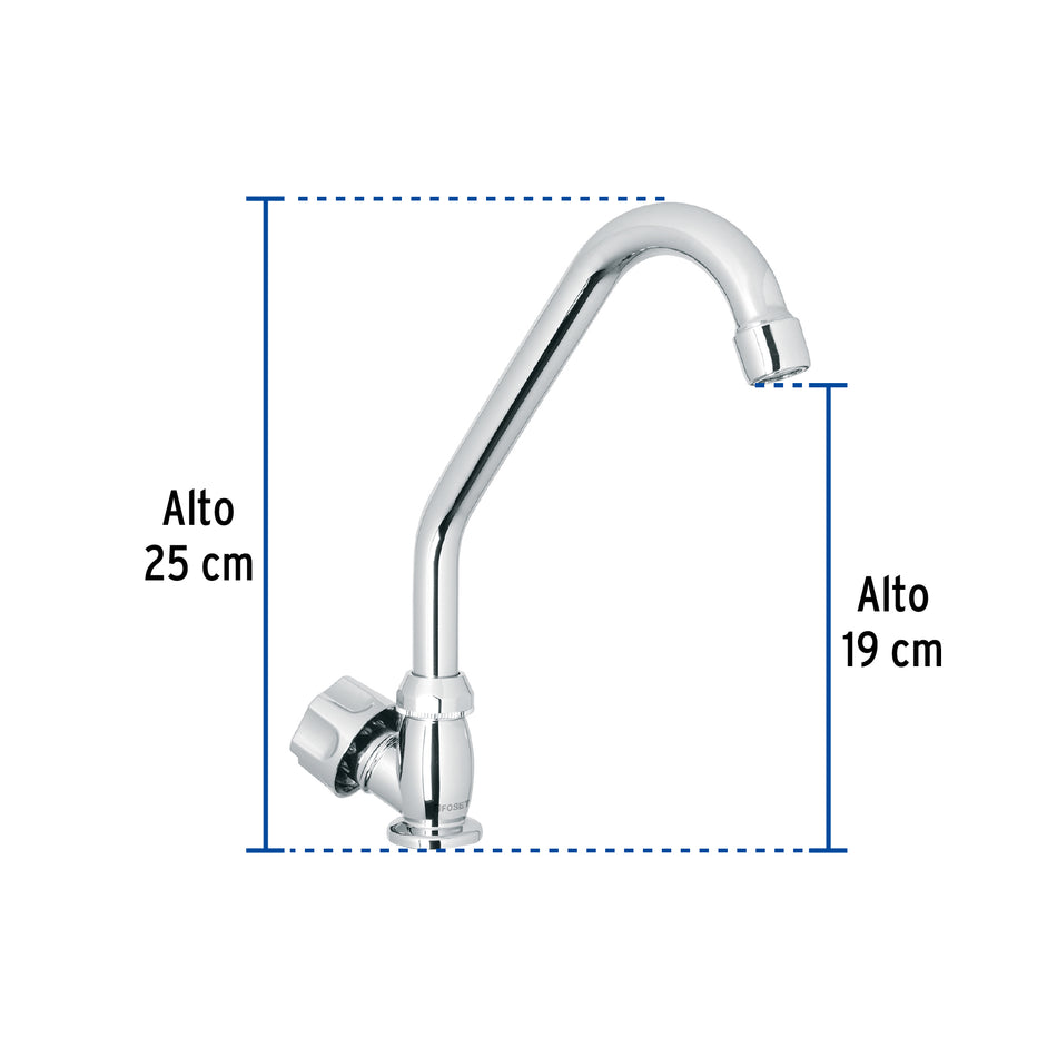 Llave individual para fregadero, ABS, cuello corto, Basic Caja con 2, 47379