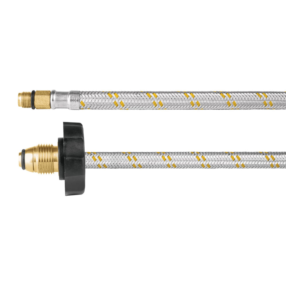 Manguera pigtail, acero inox, 7/16' x 7/8', 55 cm, Foset Caja con 6, 49136