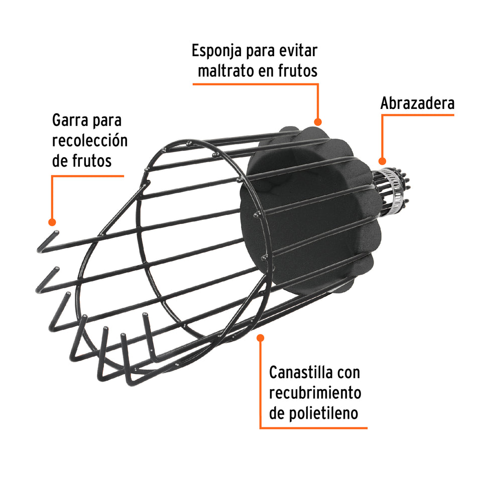 Recolector de fruta, sin mango, Truper Caja con 6, 14338