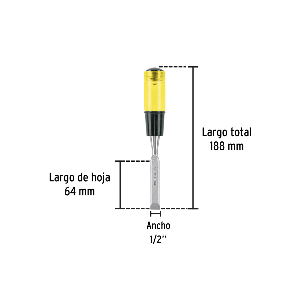 Formón 1/2', Pretul Caja con 6, 21656
