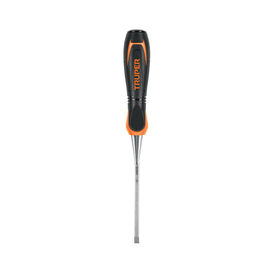 Formón 1/4' mango Comfort Grip, Truper Caja con 3, 14615