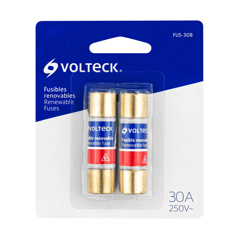 Blíster con 2 fusibles 30A, Volteck Caja con 10, 47293