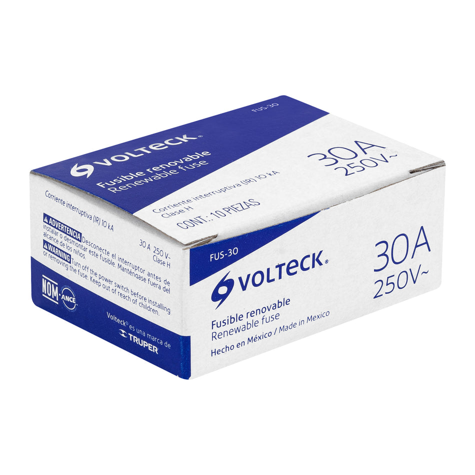 Fusible 30 A, Volteck Caja con 50, 47276
