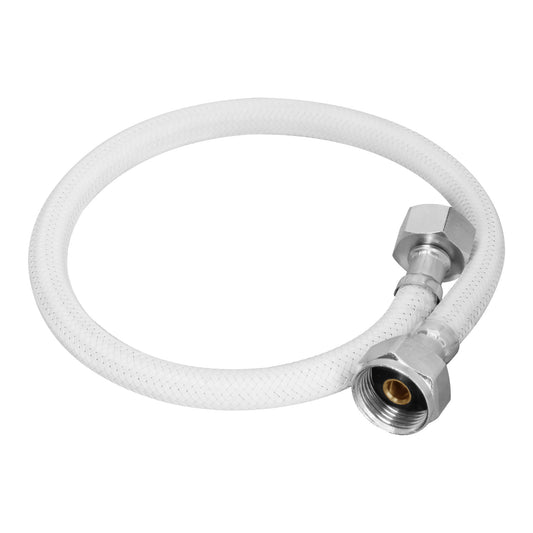 Manguera p/WC, vinilo blanco, 1/2' x 7/8', 50 cm Caja con 6, 45314