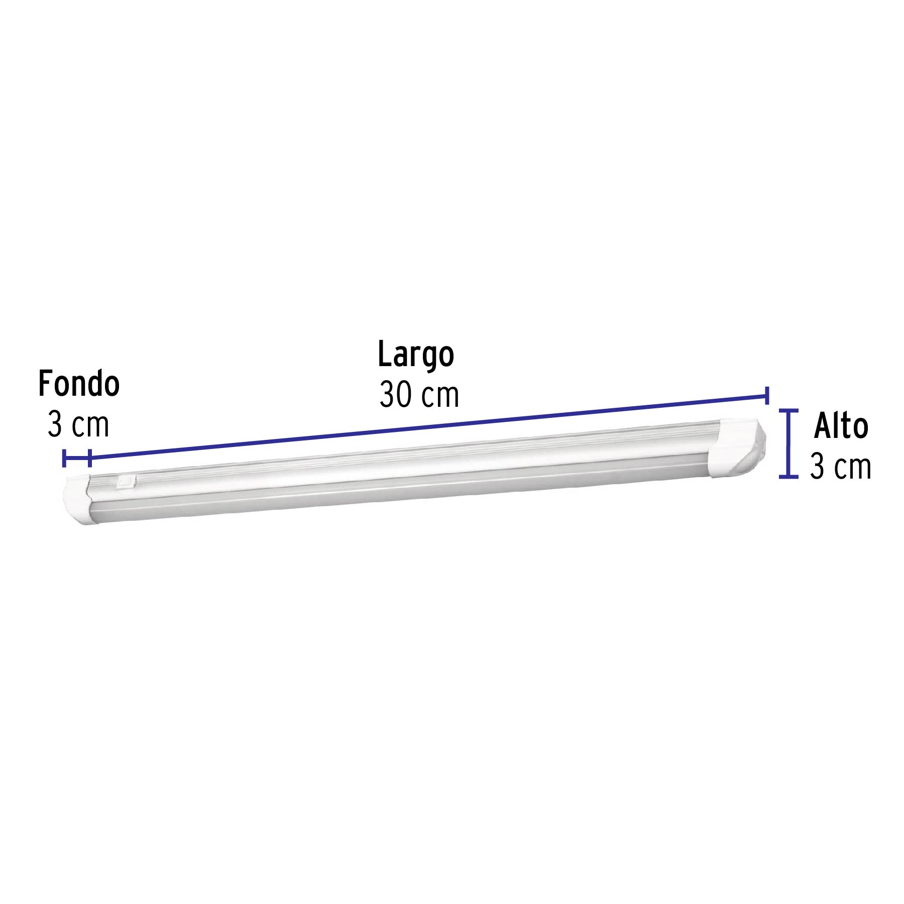 Luminario lineal ultra delgado de LED 6 W para gabinete, 47324